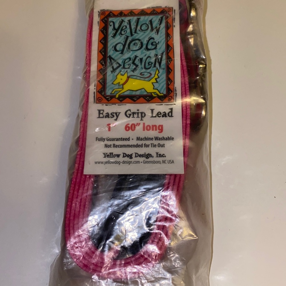 NEW 5 foot pink leash by Yellow Dog Design